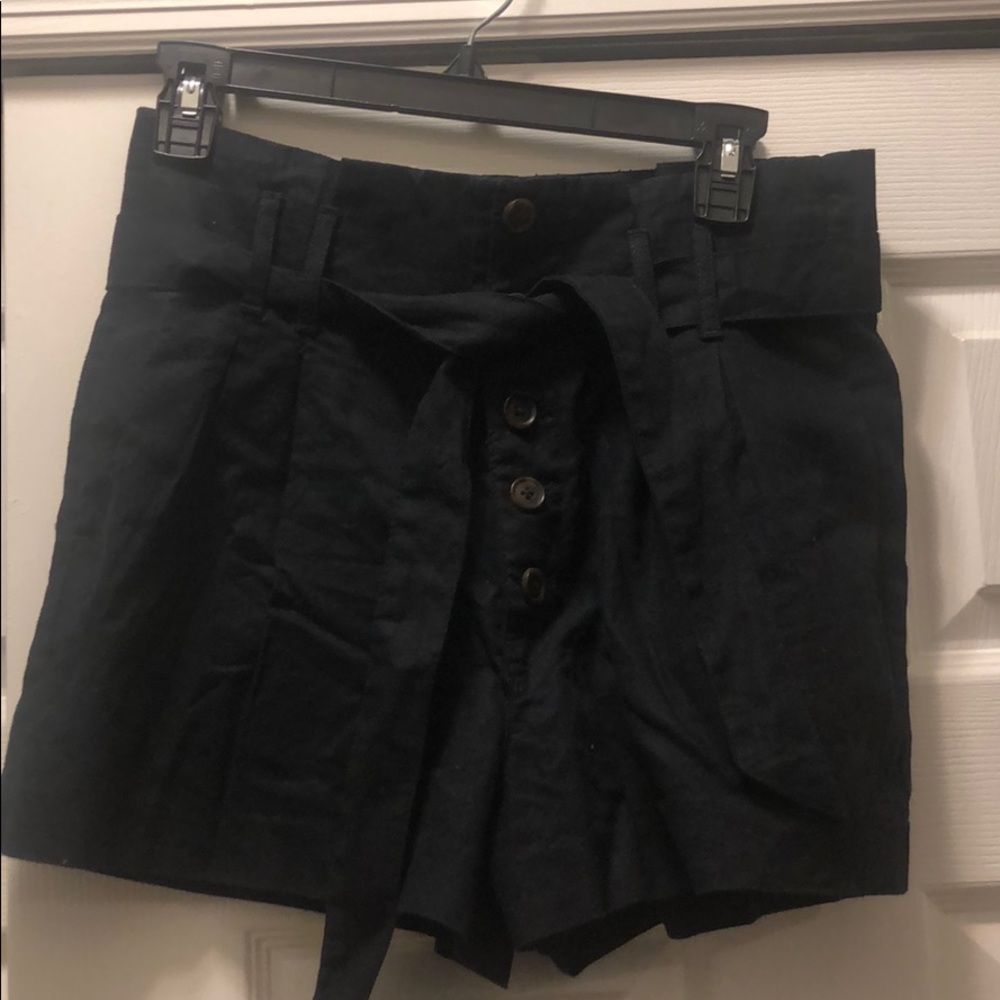 High waisted button shorts
